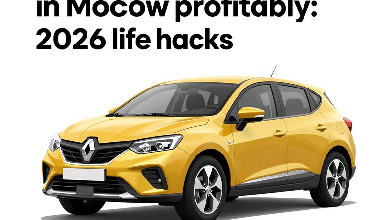 Современная иллюстрация к статье о выгодной покупке нового автомобиля Renault в Москве в 2026 году