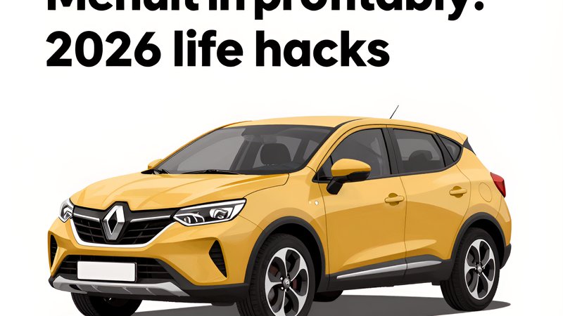Современная иллюстрация к статье о выгодной покупке нового автомобиля Renault в Москве 2026 года