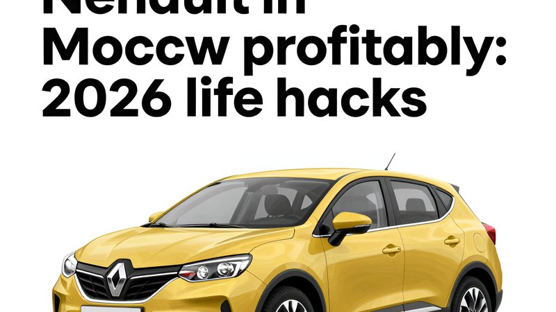 Современная иллюстрация к статье о выгодной покупке нового автомобиля Renault в Москве 2026 года